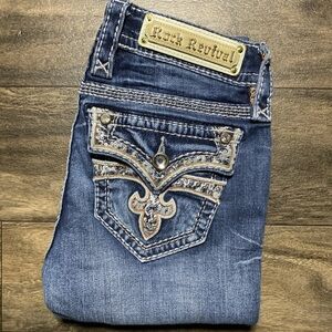 Rock Revival Premium Jeans Womens sz 25 Celine Skinny Sequin Sparkly Embroidered